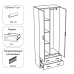 Шкаф "Дуэт" комбинированный с зеркалом Шкаф "Дуэт" комбинированный с зеркалом