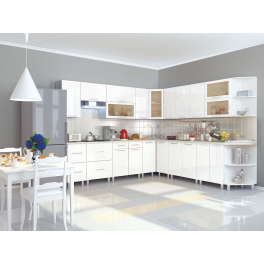 Кухня "Танго" Белый/Белый 2.8х2.7 м Кухня "Танго" Белый/Белый 2.8х2.7 м